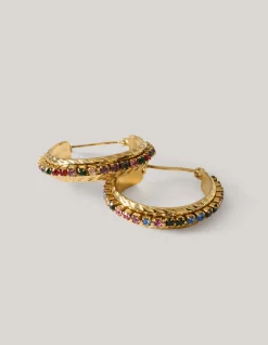 Strass Hoops Oorbellen Goud