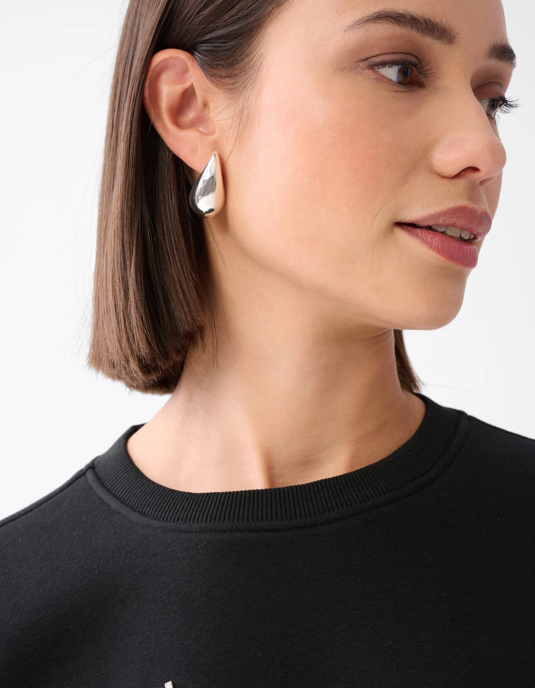 Strass Letter Sweater Zwart