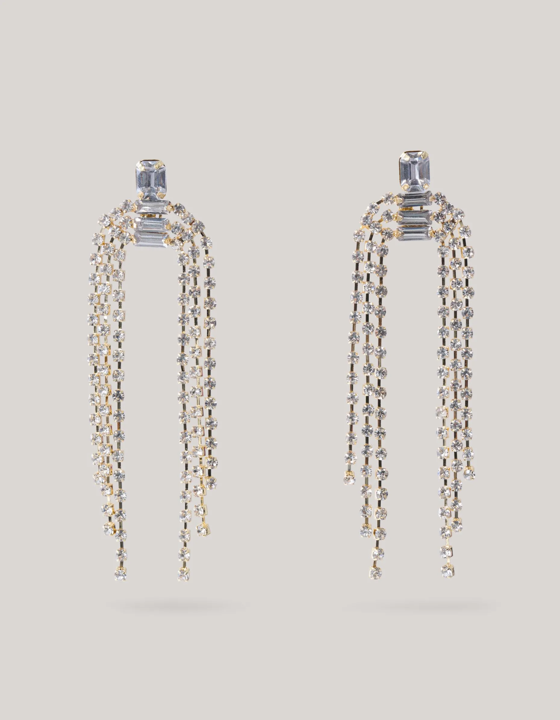 Strass Oorbellen Goud