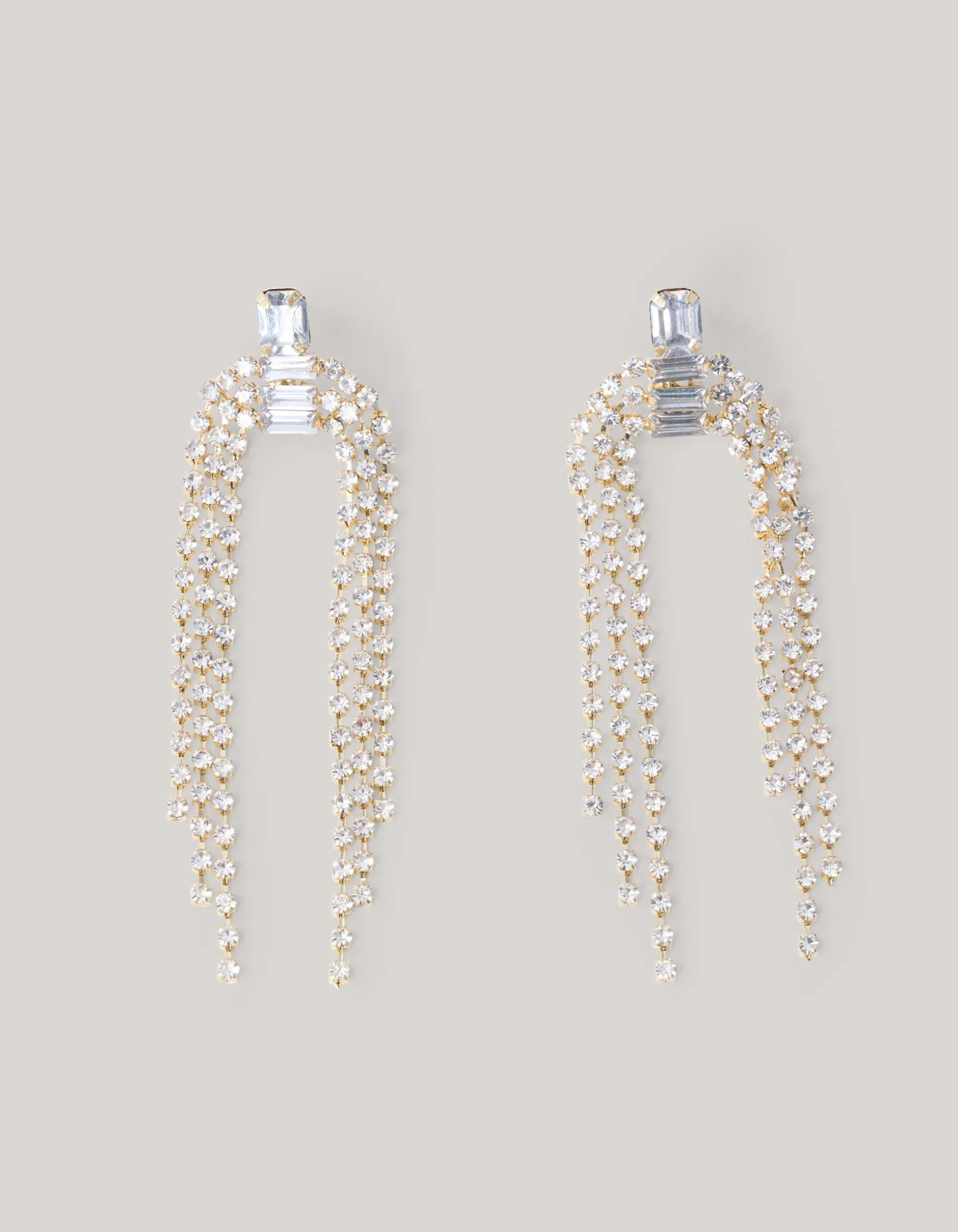 Strass Oorbellen Goud
