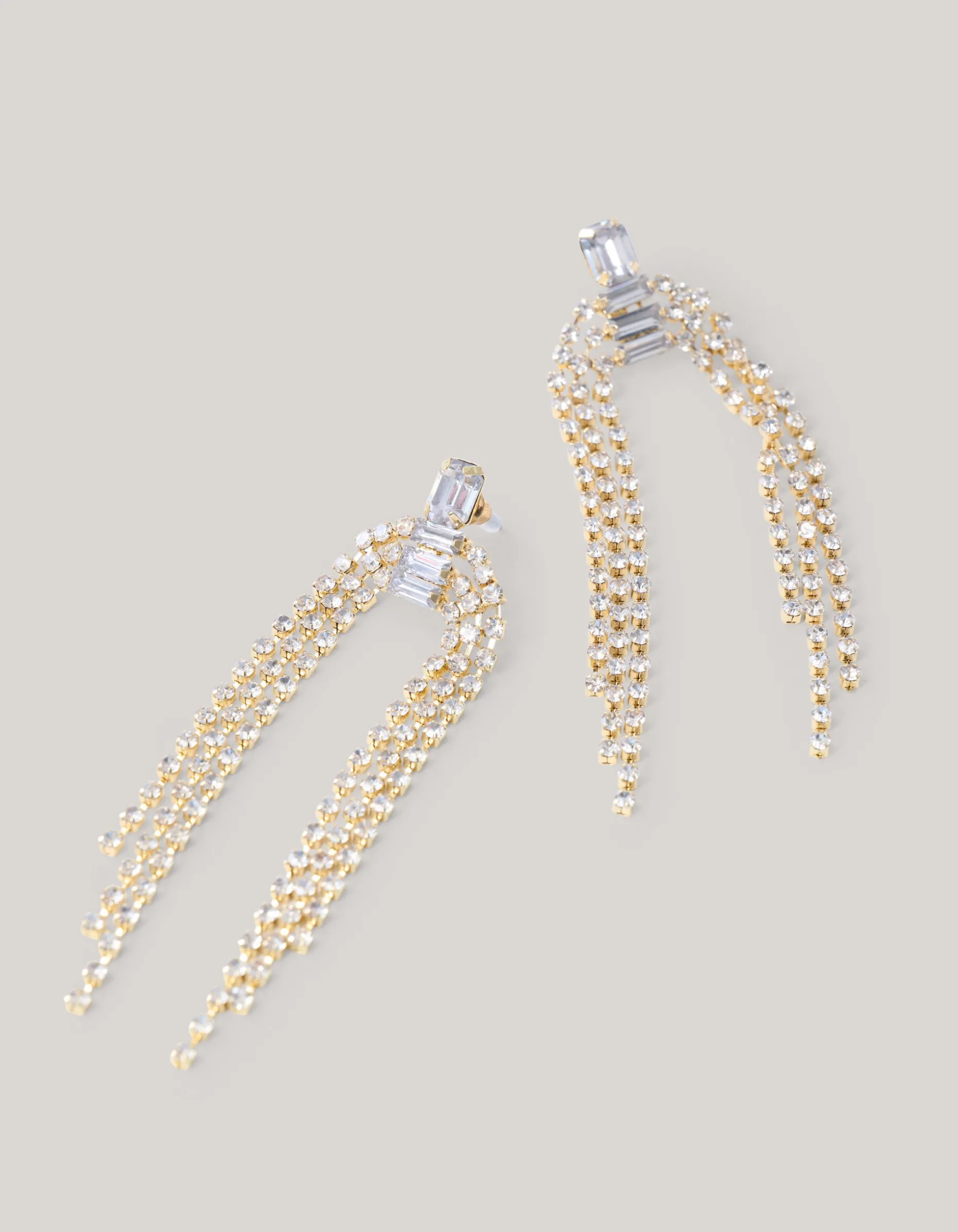 Strass Oorbellen Goud