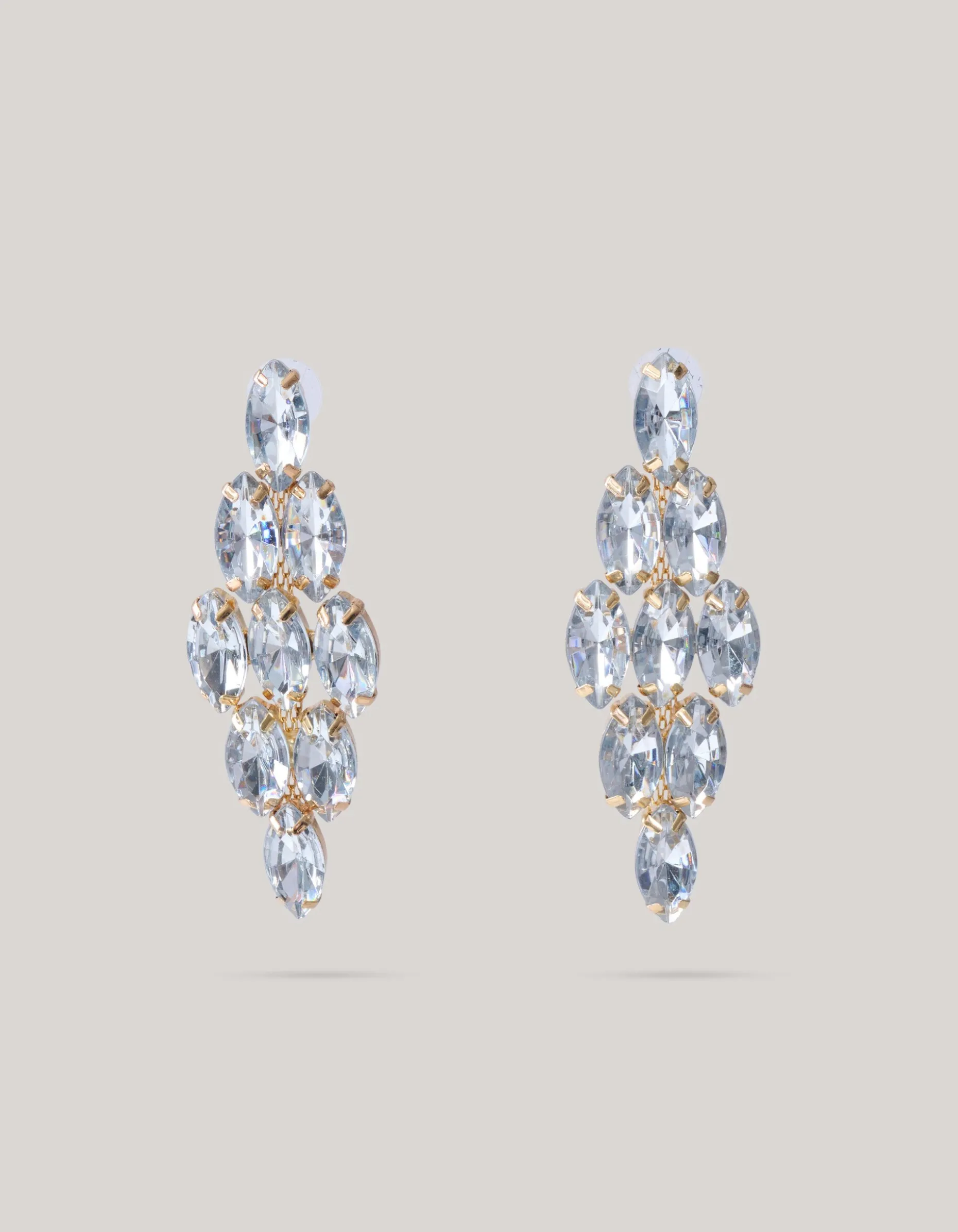 Strass Oorbellen Goud
