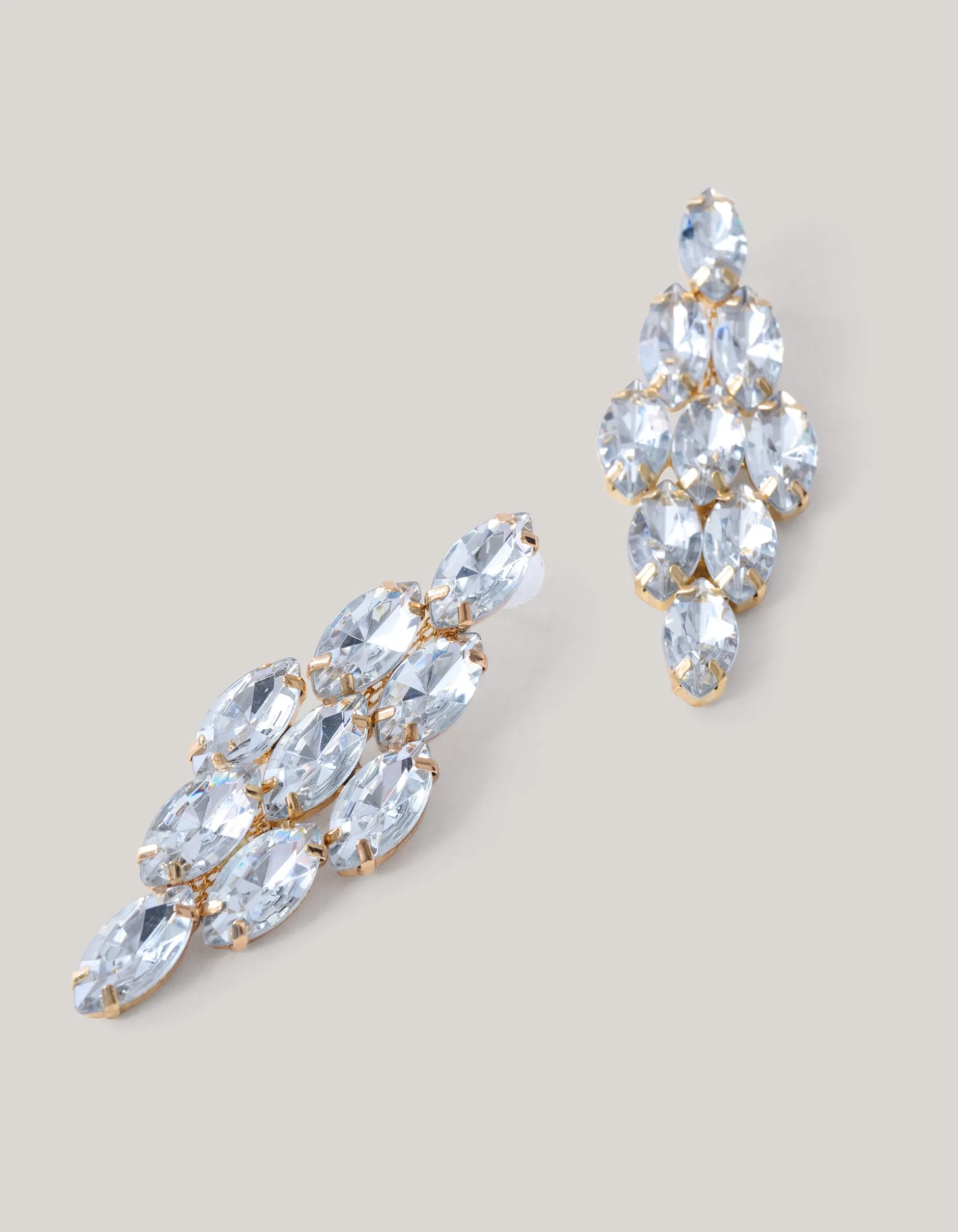 Strass Oorbellen Goud