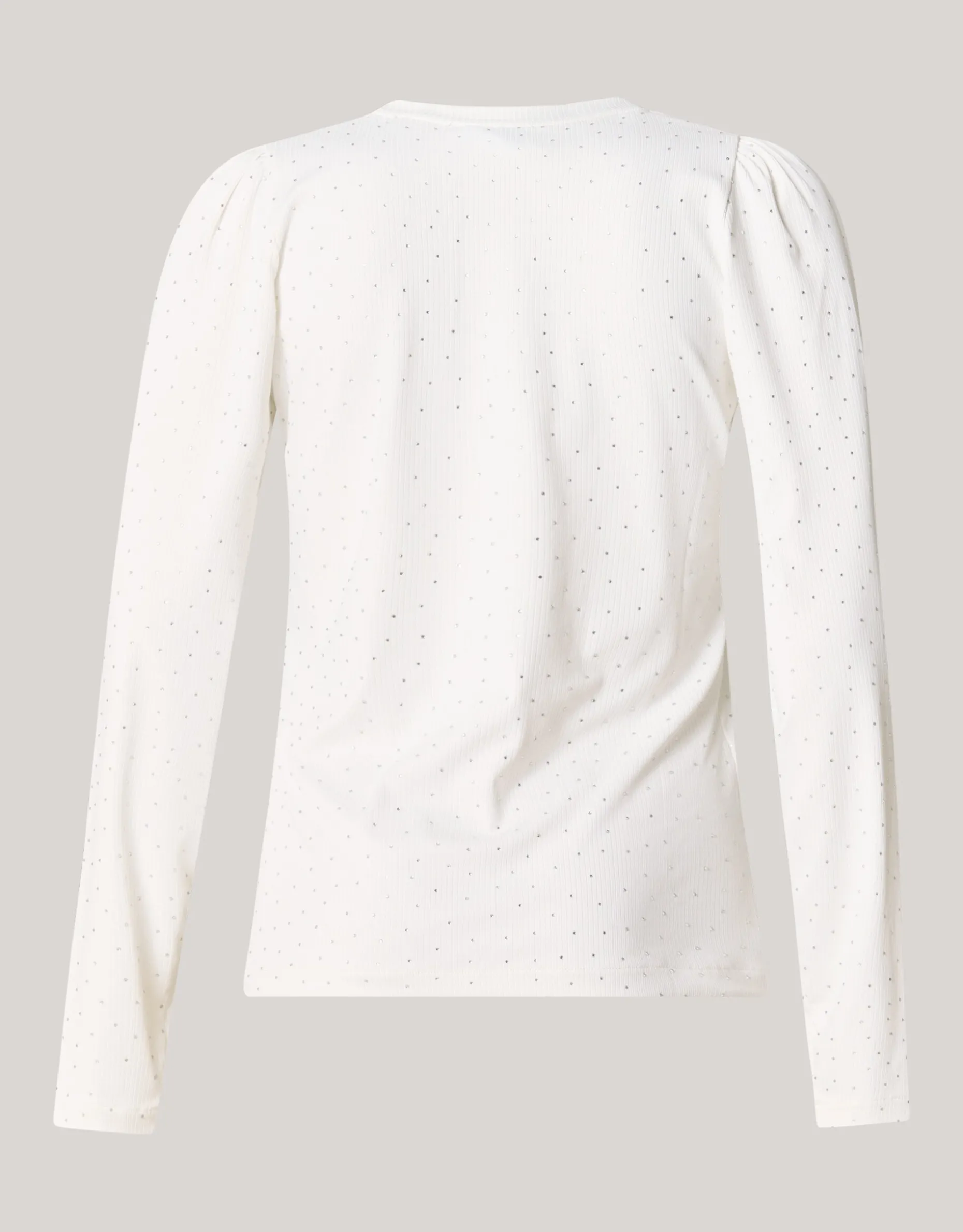 Strass Rib Jersey Top Wit
