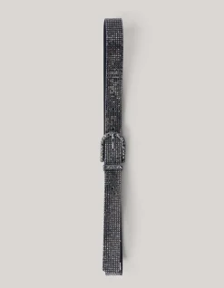 Strass Riem Donkergrijs