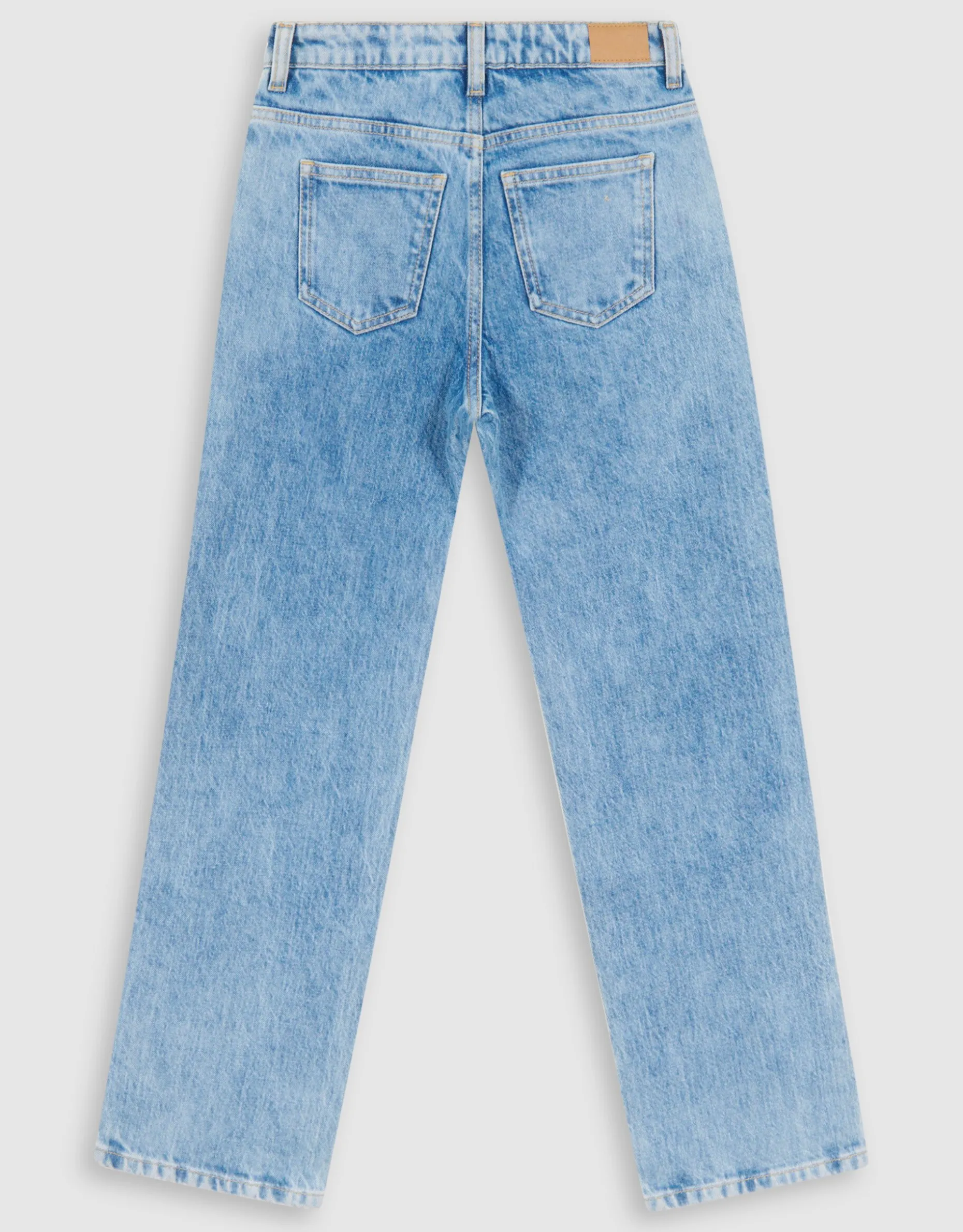 Strass Straight Fit Jeans Blauw