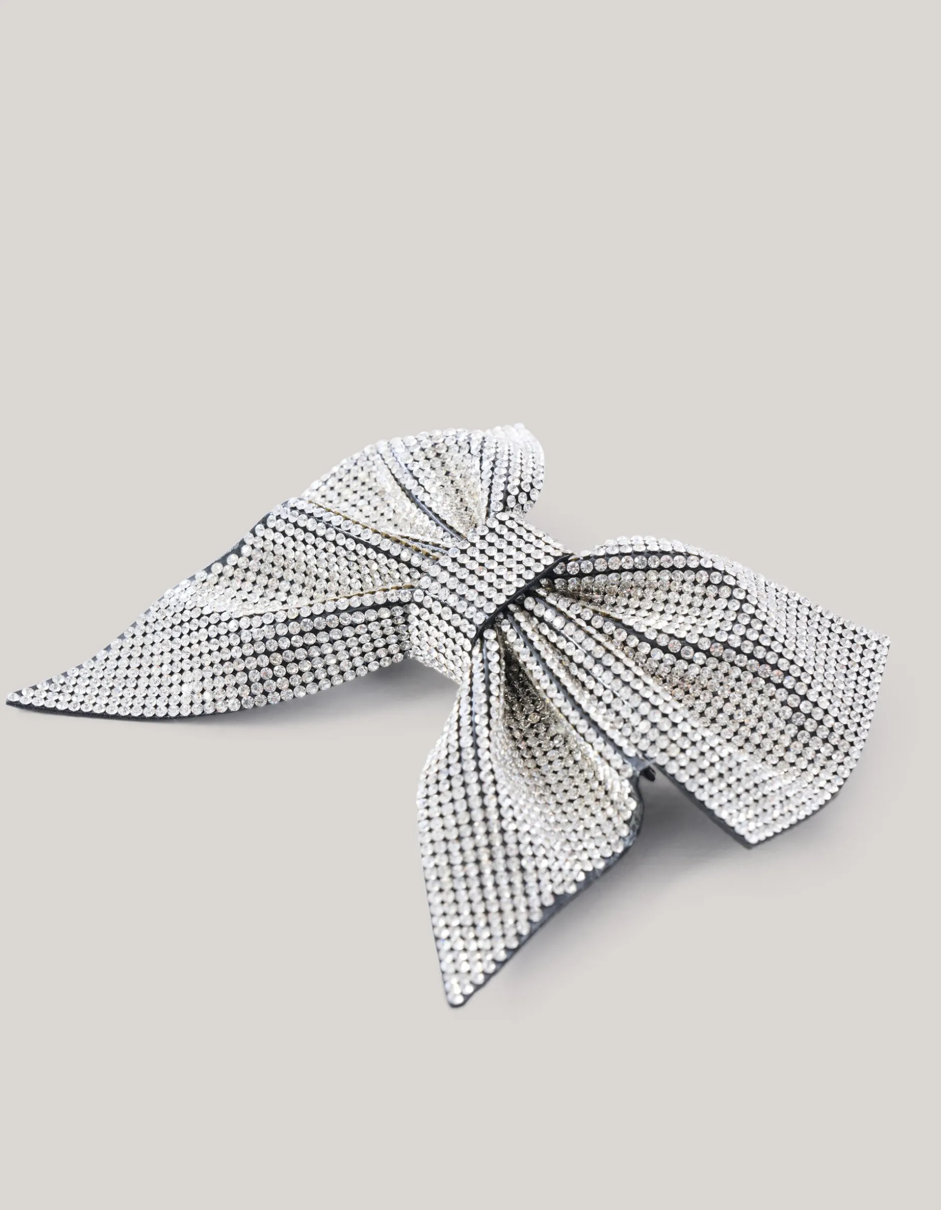 Strass Strik Haarclip Zilver By Lizzy