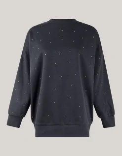 Strass Sweater Donkergrijs