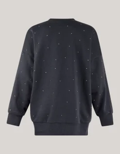 Strass Sweater Donkergrijs