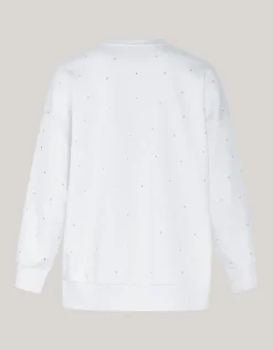 Strass Sweater Gebroken Wit