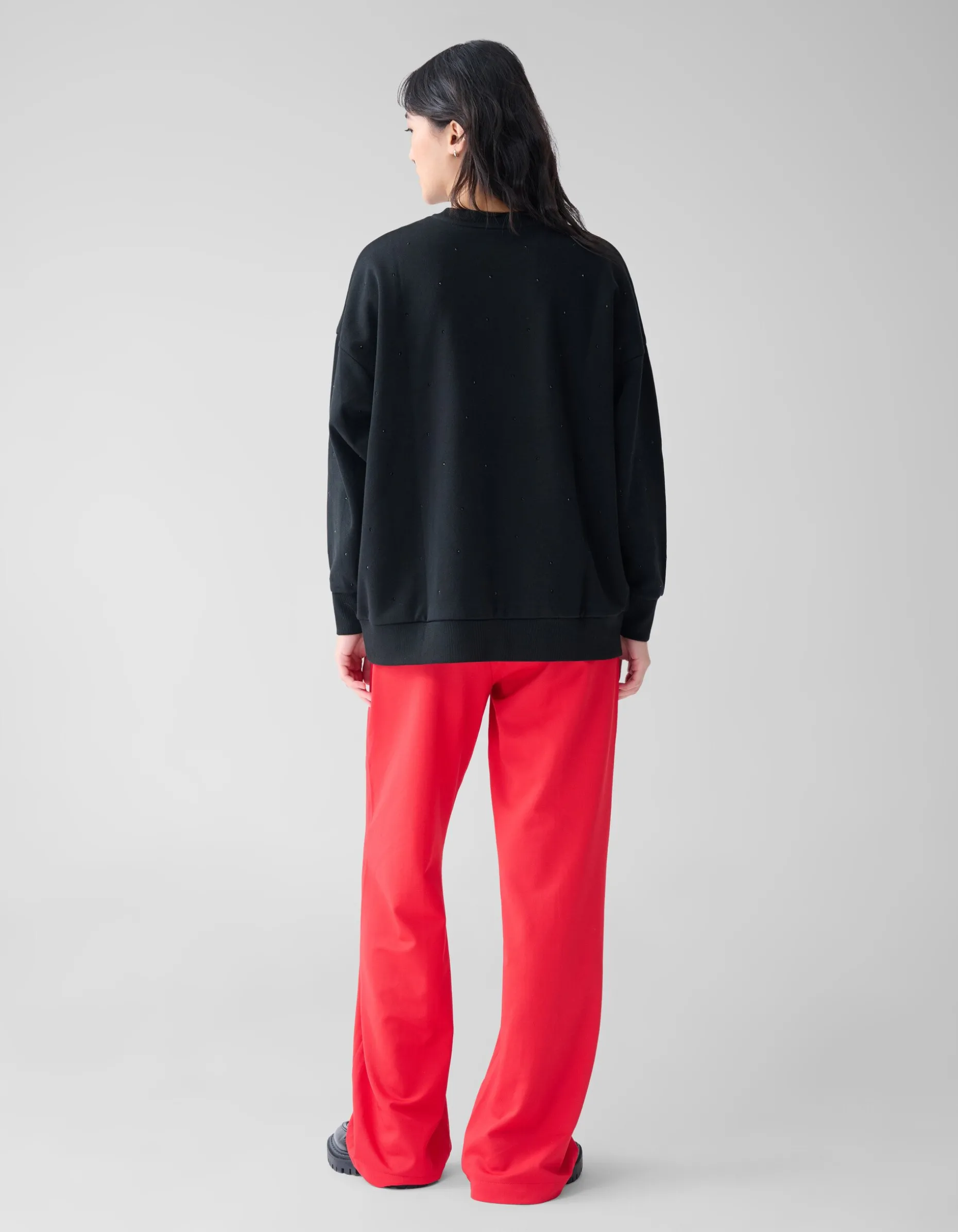 Strass Sweater Zwart
