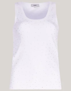 Strass Tanktop Wit