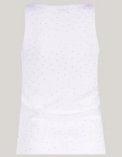 Strass Tanktop Wit