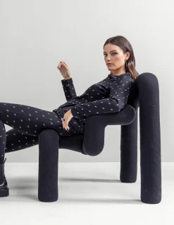 Strass Top Zwart
