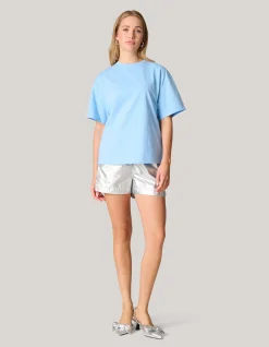 Strass T-shirt Lichtblauw