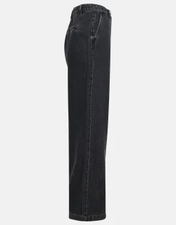 Strass Wide Leg Jeans Donkergrijs L32 By Mieke