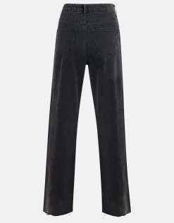 Strass Wide Leg Jeans Zwart