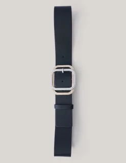 Strassed Waist Riem Zwart