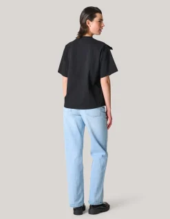 Strik T-shirt Zwart