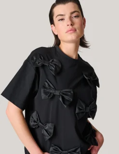 Strik T-shirt Zwart