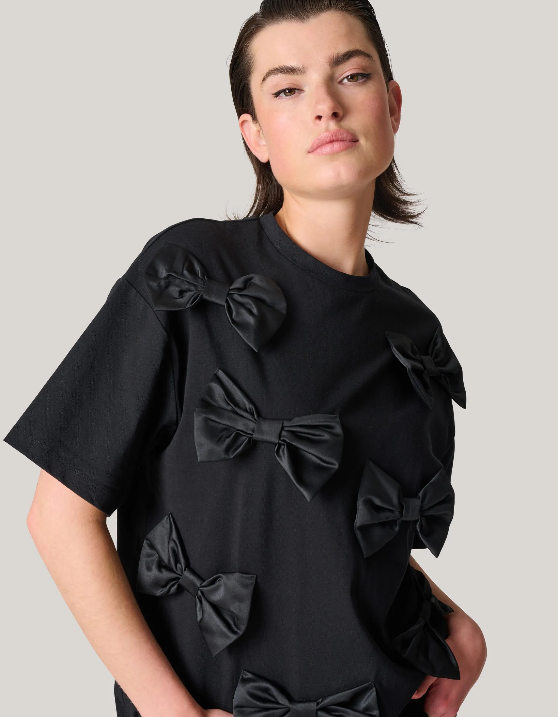 Strik T-shirt Zwart