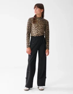Strik Wide Leg Broek Zwart