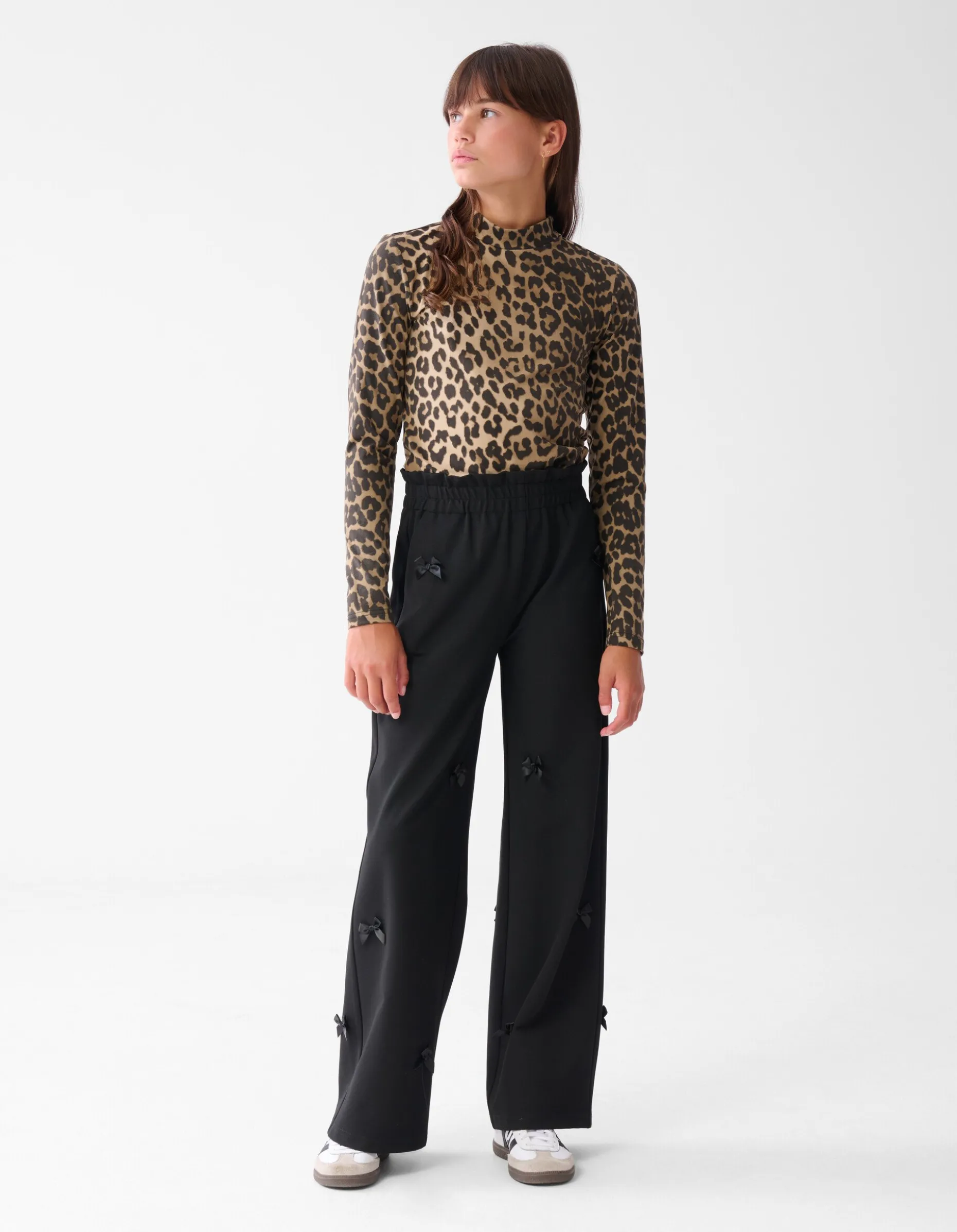 Strik Wide Leg Broek Zwart