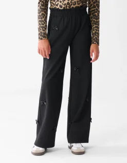 Strik Wide Leg Broek Zwart