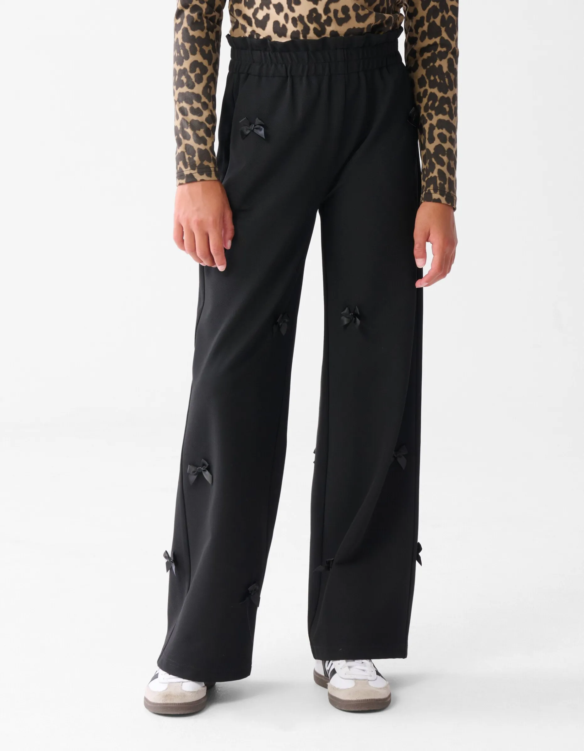 Strik Wide Leg Broek Zwart