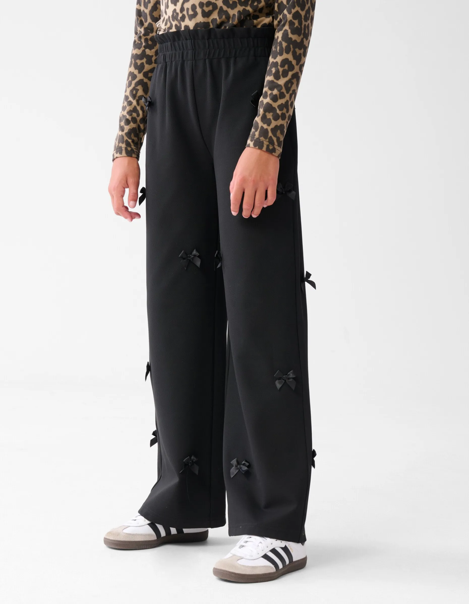 Strik Wide Leg Broek Zwart