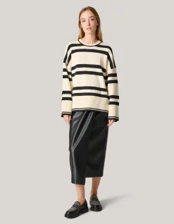 Stripe Trui Gebrokenwit