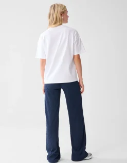 Structure Swirl Broek Donkerblauw