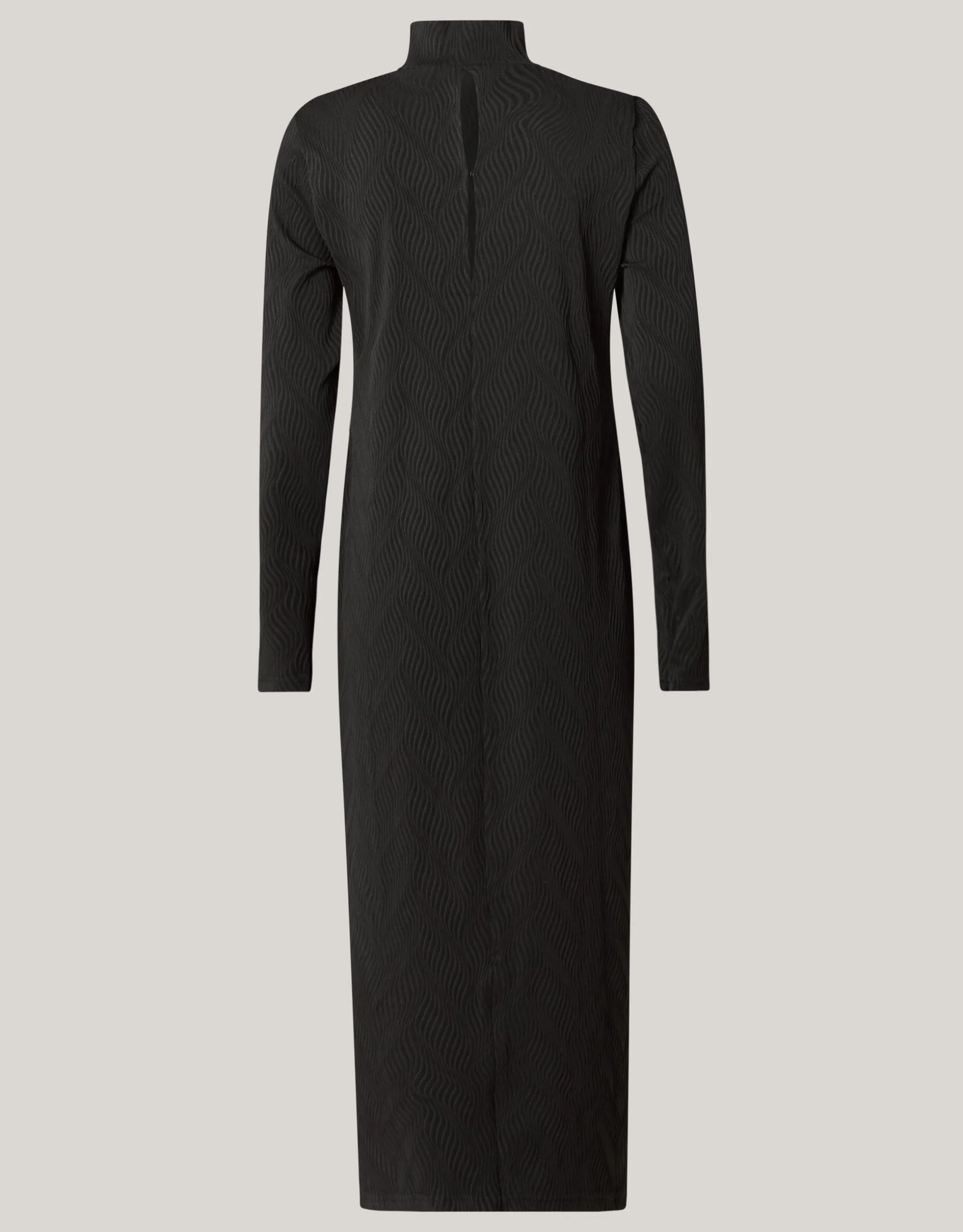 Structure Swirl Jurk Zwart