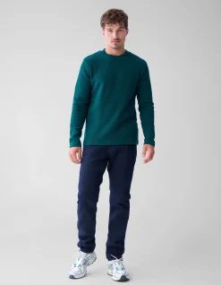 Structuur Jersey Longsleeve Donkergroen