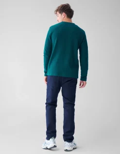 Structuur Jersey Longsleeve Donkergroen