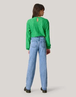 Structuur Longsleeve Groen
