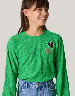 Structuur Longsleeve Groen