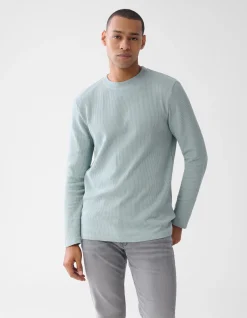 Structuur Longsleeve Lichtgroen