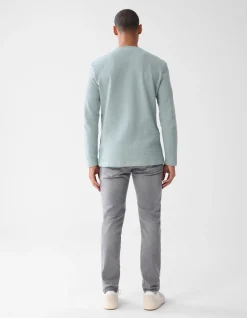 Structuur Longsleeve Lichtgroen