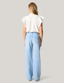 Structuur Ruffle Top Wit
