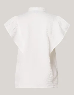 Structuur Ruffle Top Wit