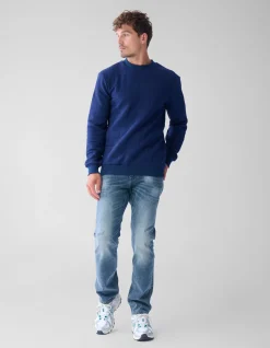 Structuur Sweater Donkerblauw