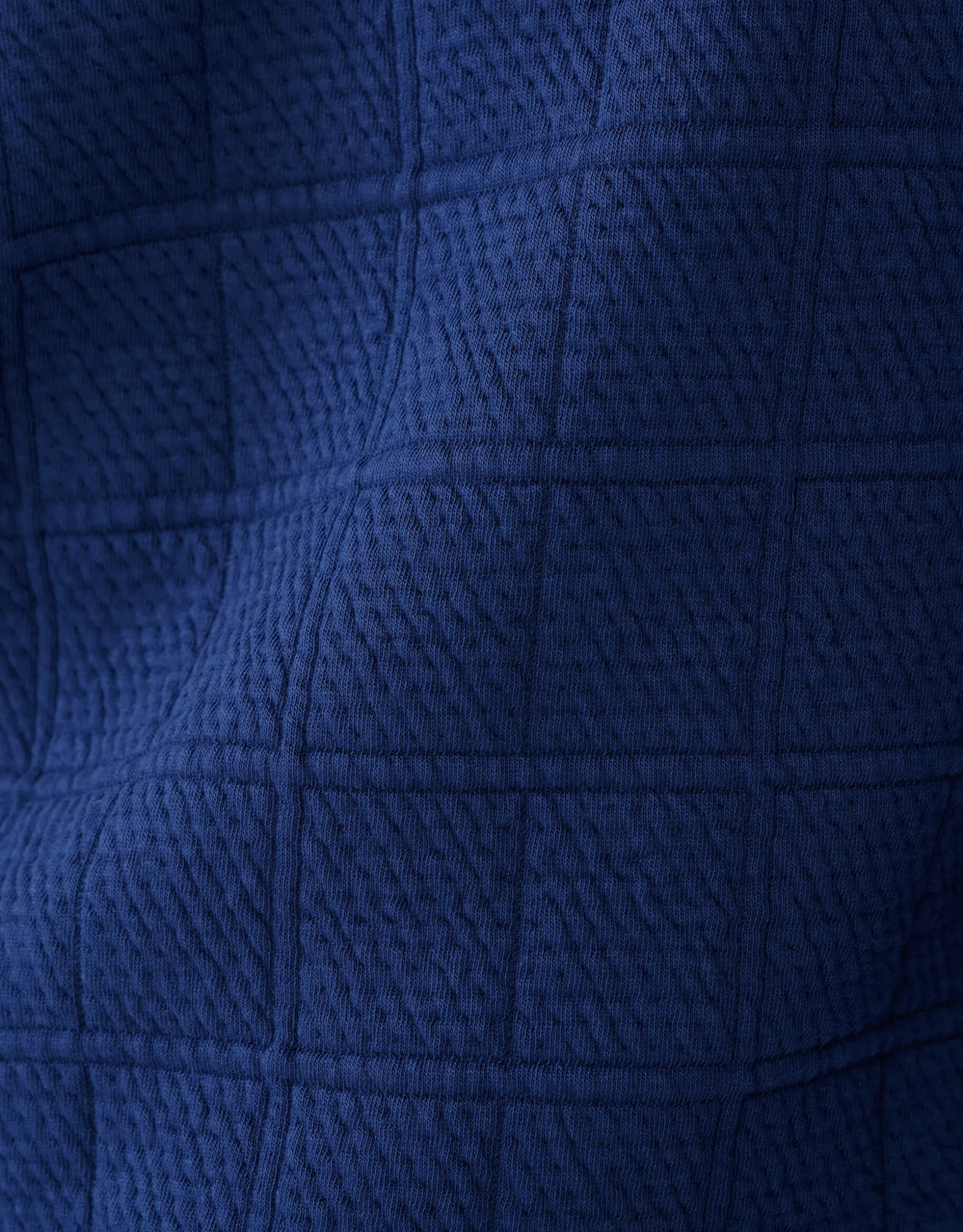 Structuur Sweater Donkerblauw