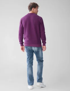 Structuur Sweater Donkerrood