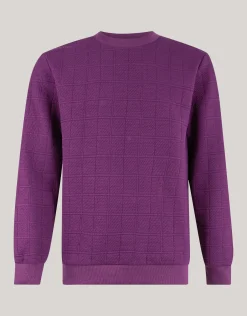 Structuur Sweater Donkerrood