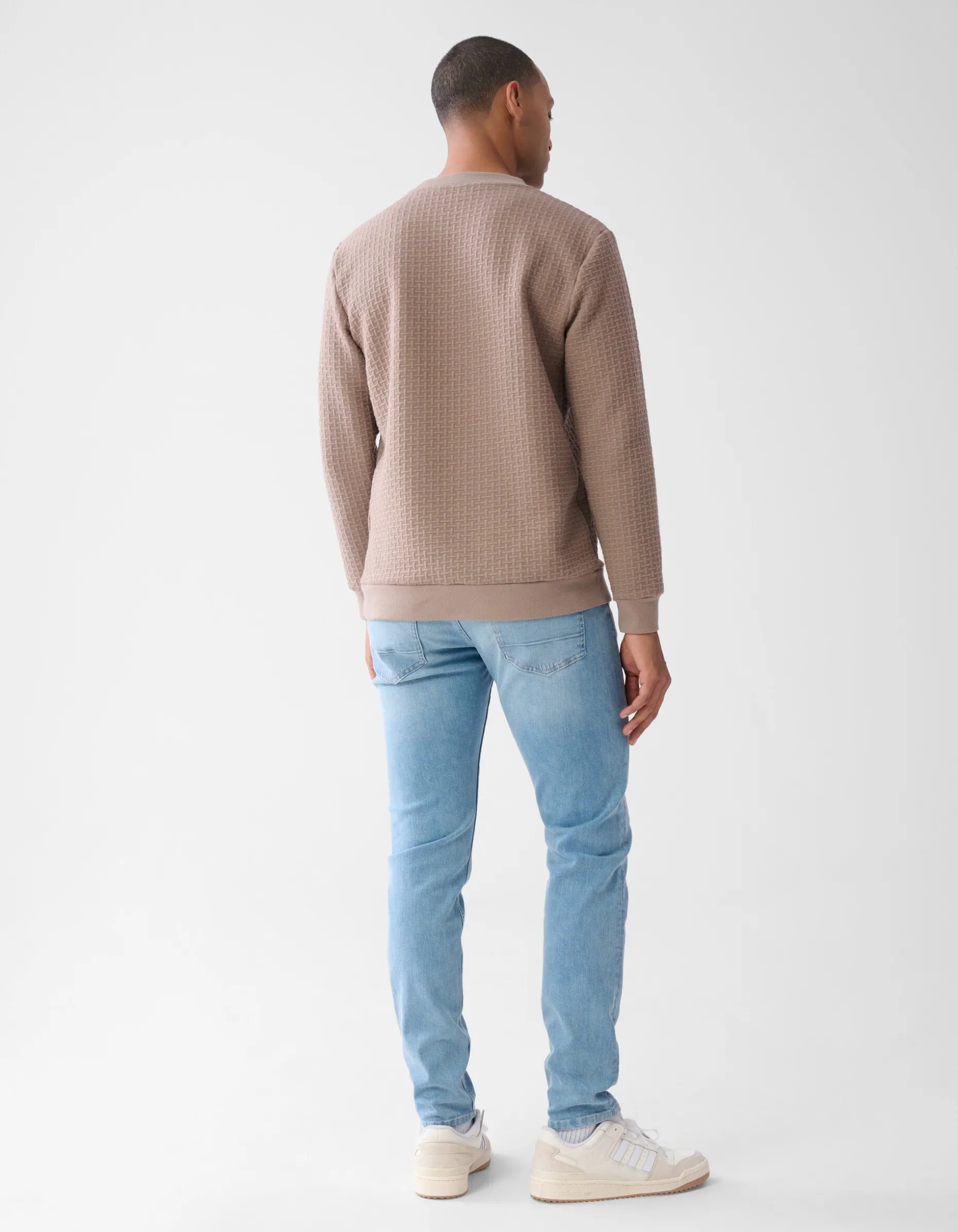 Structuur Sweater Lichtbruin