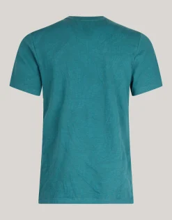 Structuur T-shirt Donker Turquoise