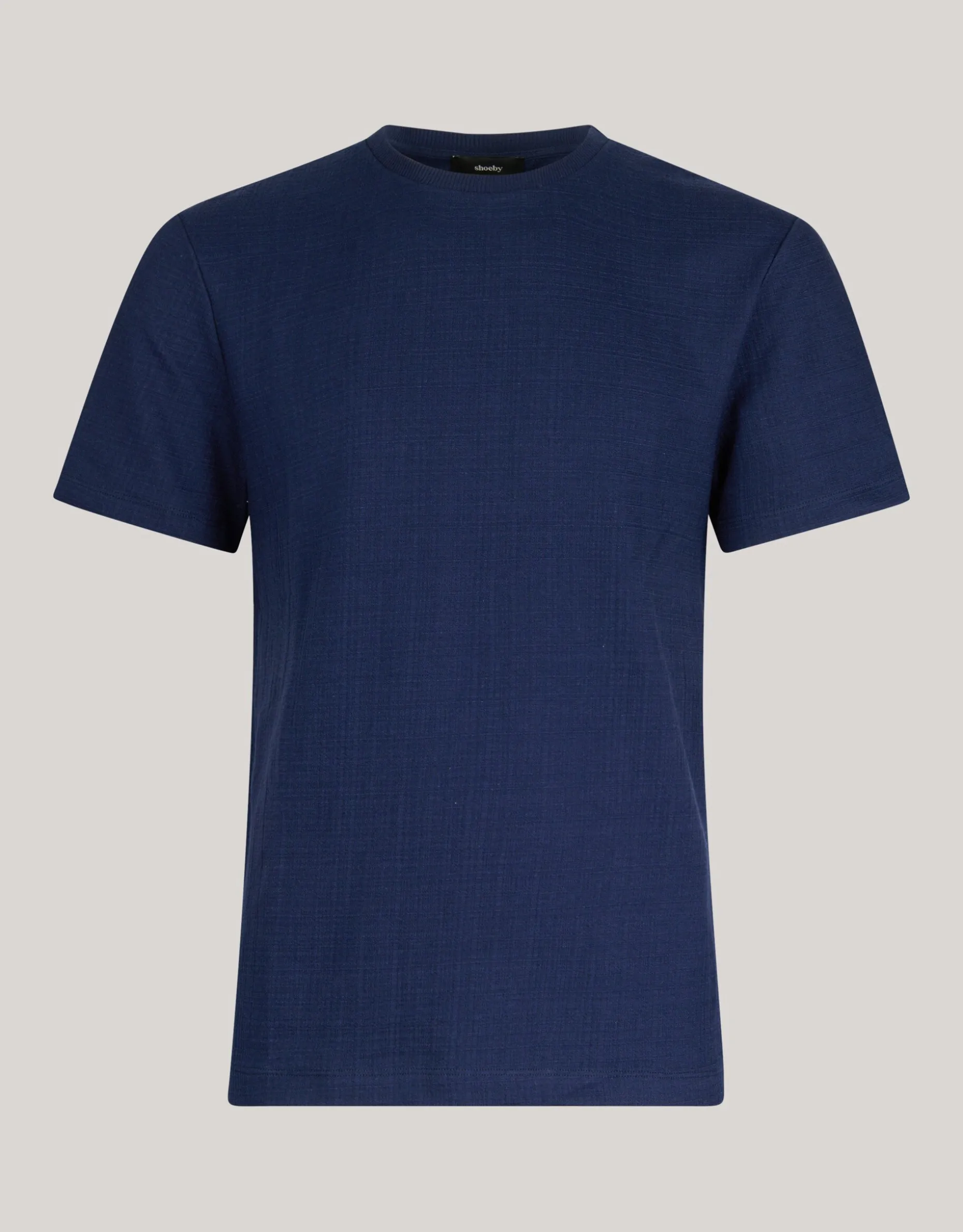 Structuur T-shirt Donkerblauw