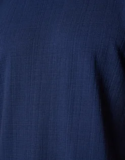 Structuur T-shirt Donkerblauw