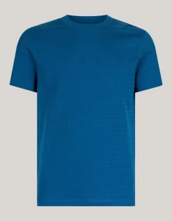 Structuur T-shirt Donkerblauw